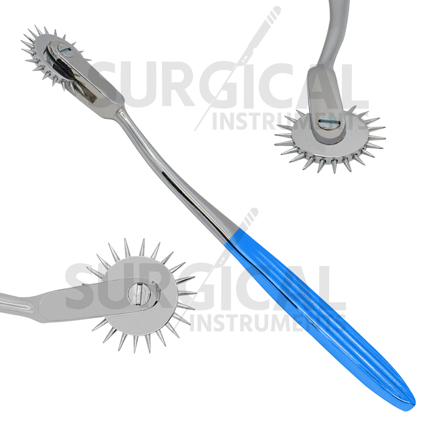 4 Pcs Wartenberg Pin Wheel Set Chrome-Plated Surgical Color Handle German Grade