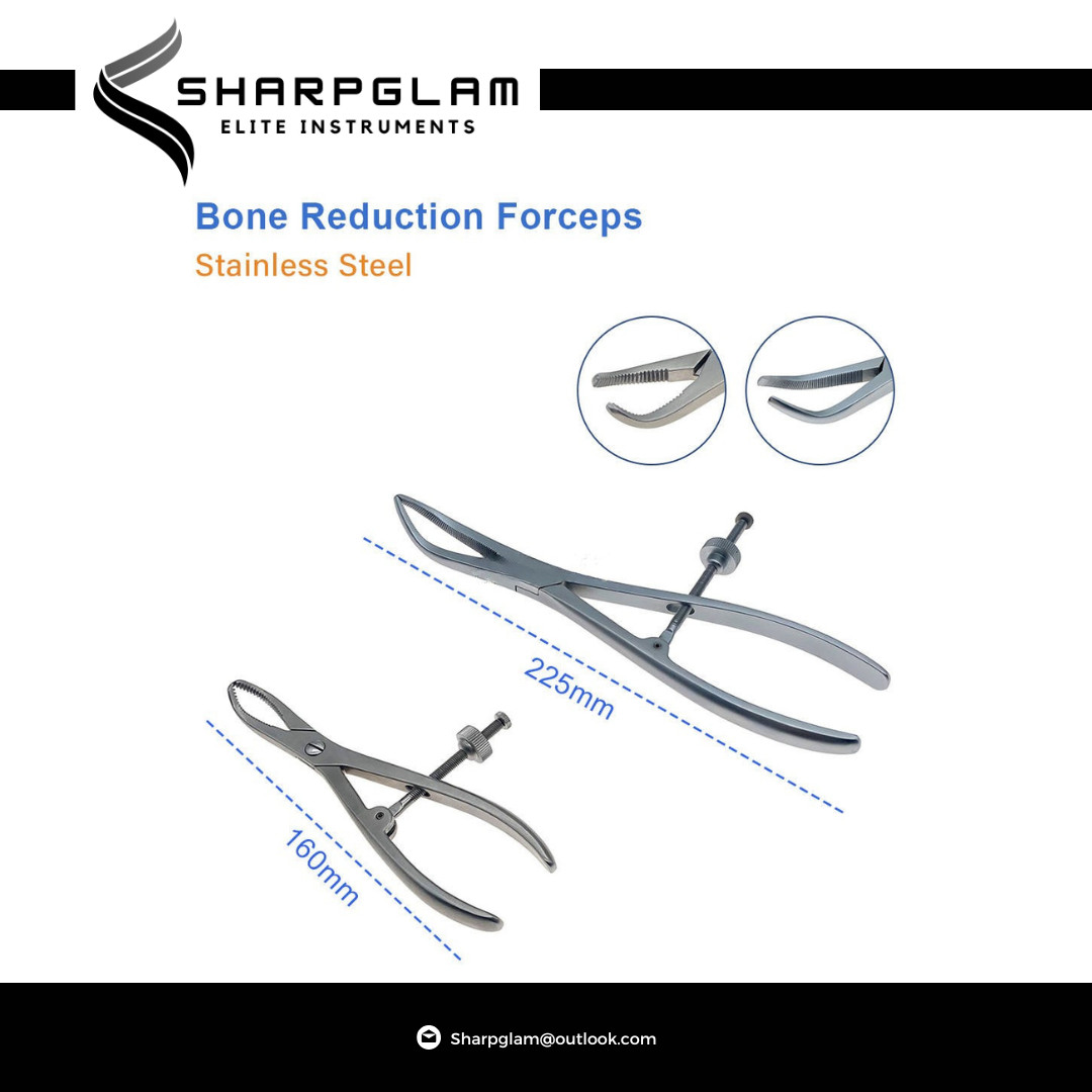 Upper/Lower Bone Reduction Forceps Serrated Jaw Veterinary Orthopedic Instrument