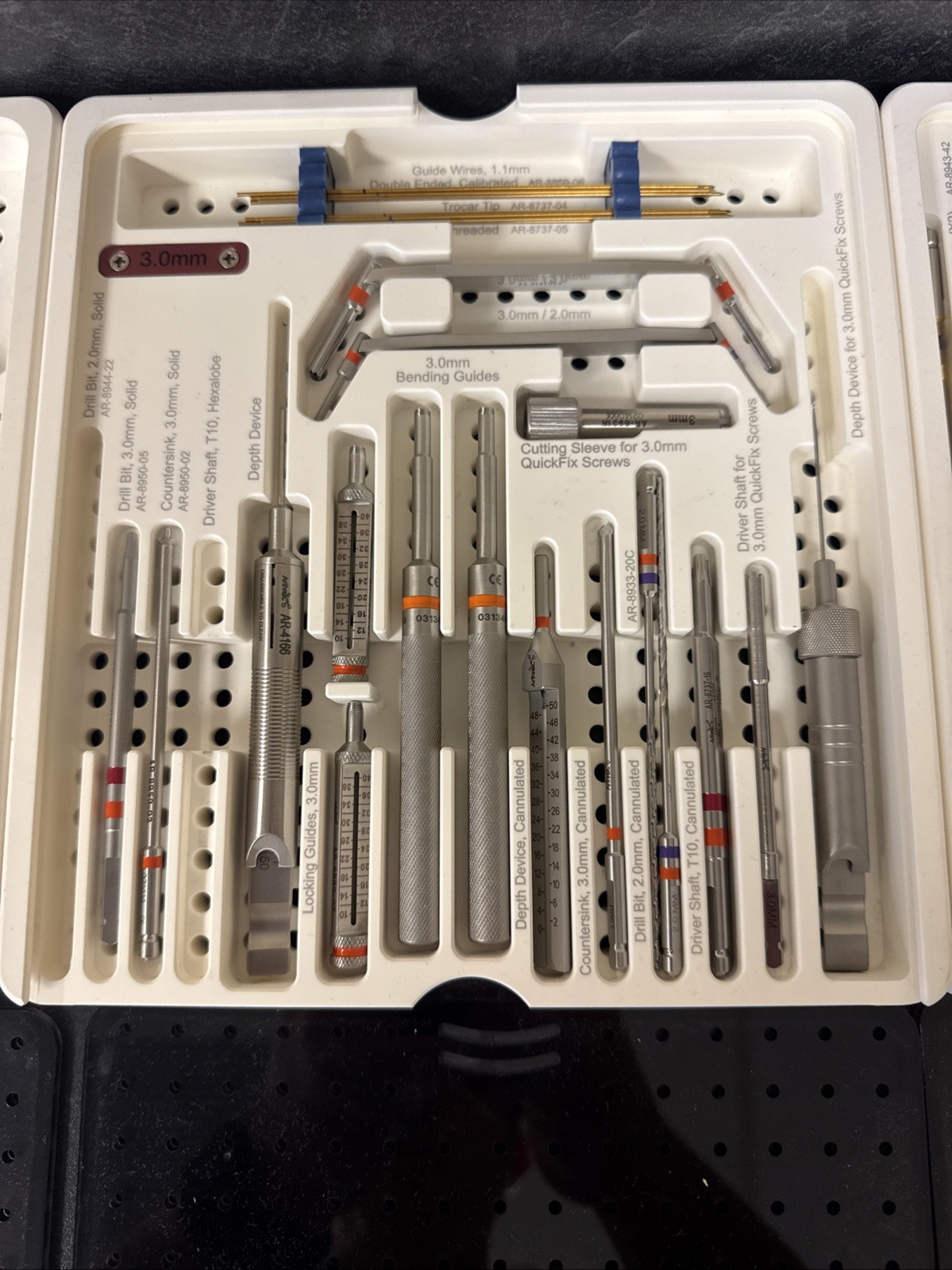 Arthrex 2.0/2.4, 3.0mm, 3.5/4.0mm Instruments Set. AR-8950C-05,07,11