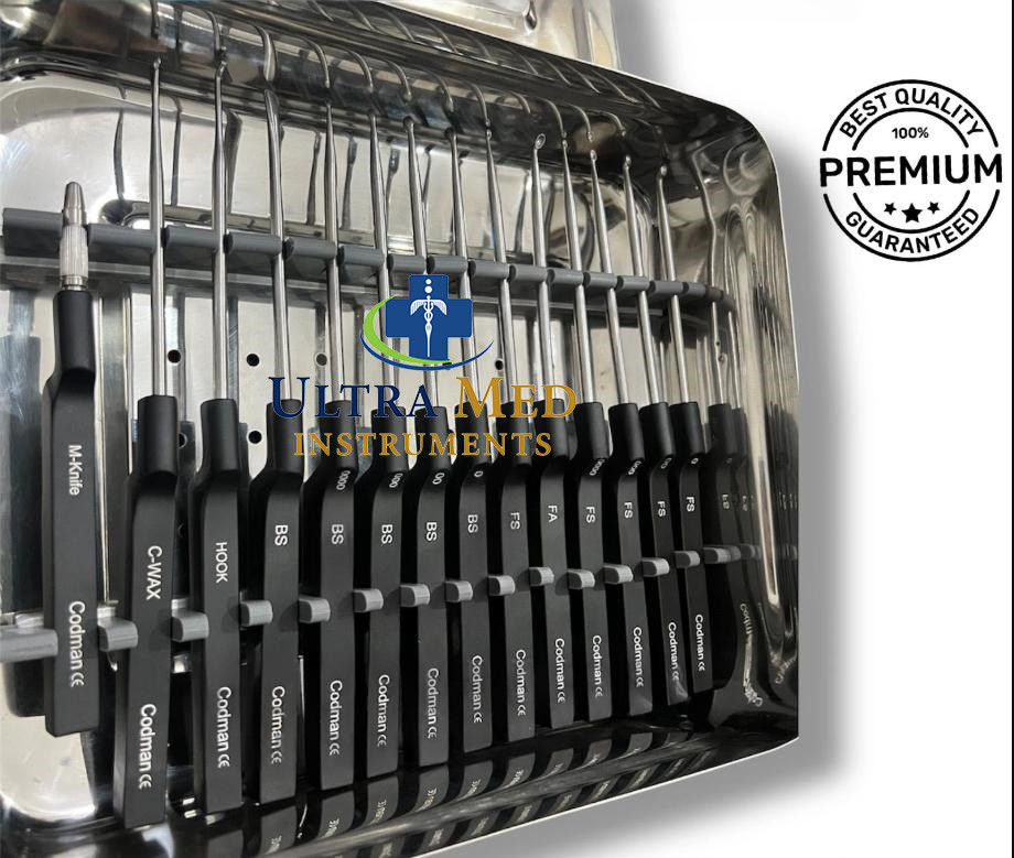 Lot Of 14 Codman Microdiscectomy Karlin Cervical Curettes Set With Tray