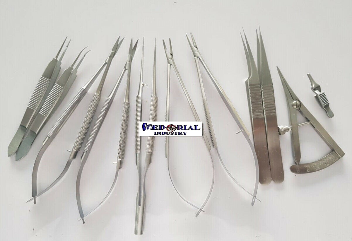 Micro Surgery Instruments Set, Micro Needle Holder, Scissors Micro instruments