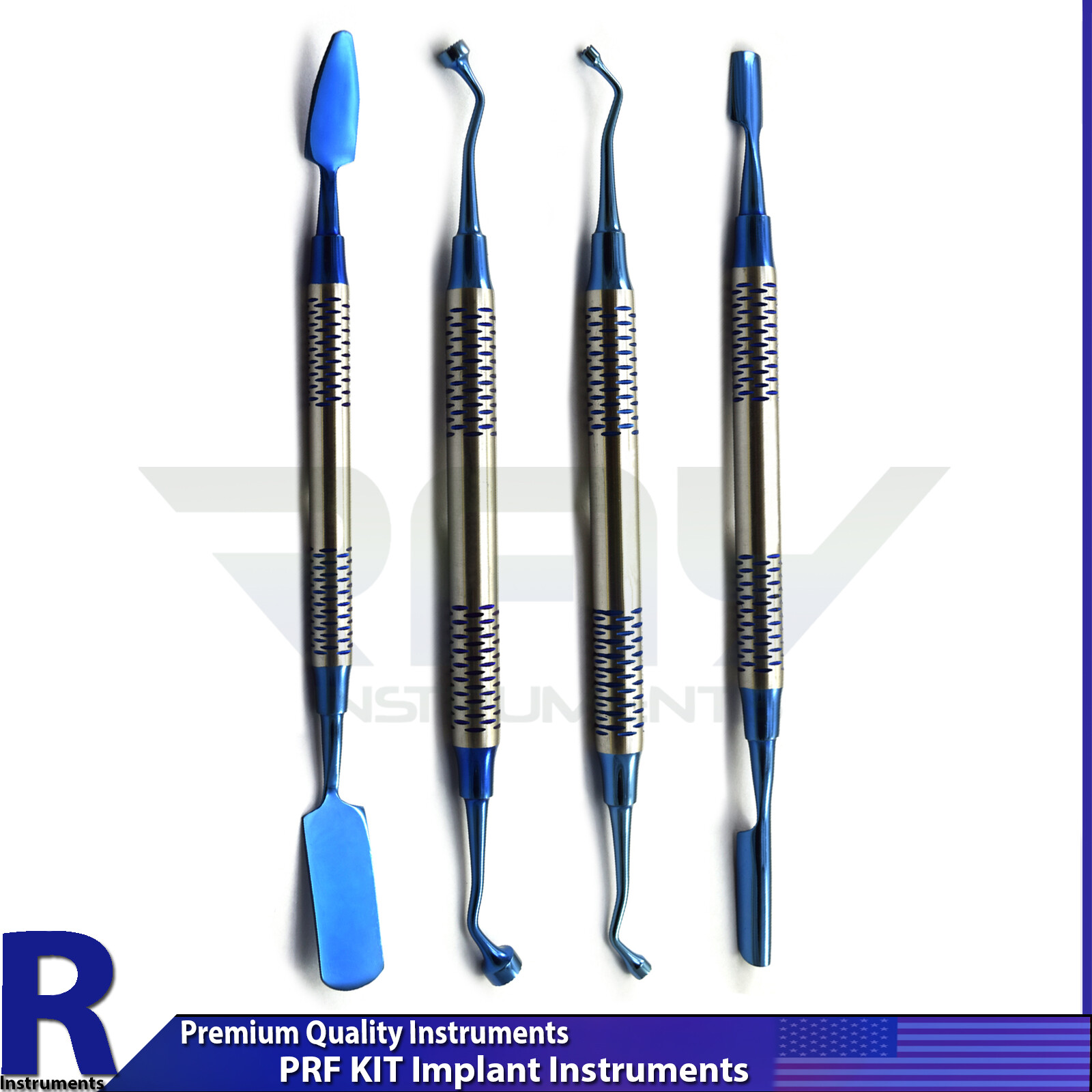 Osteotome Curved Elevators Spreader & Dental PRF Implant Bone Graft Instruments