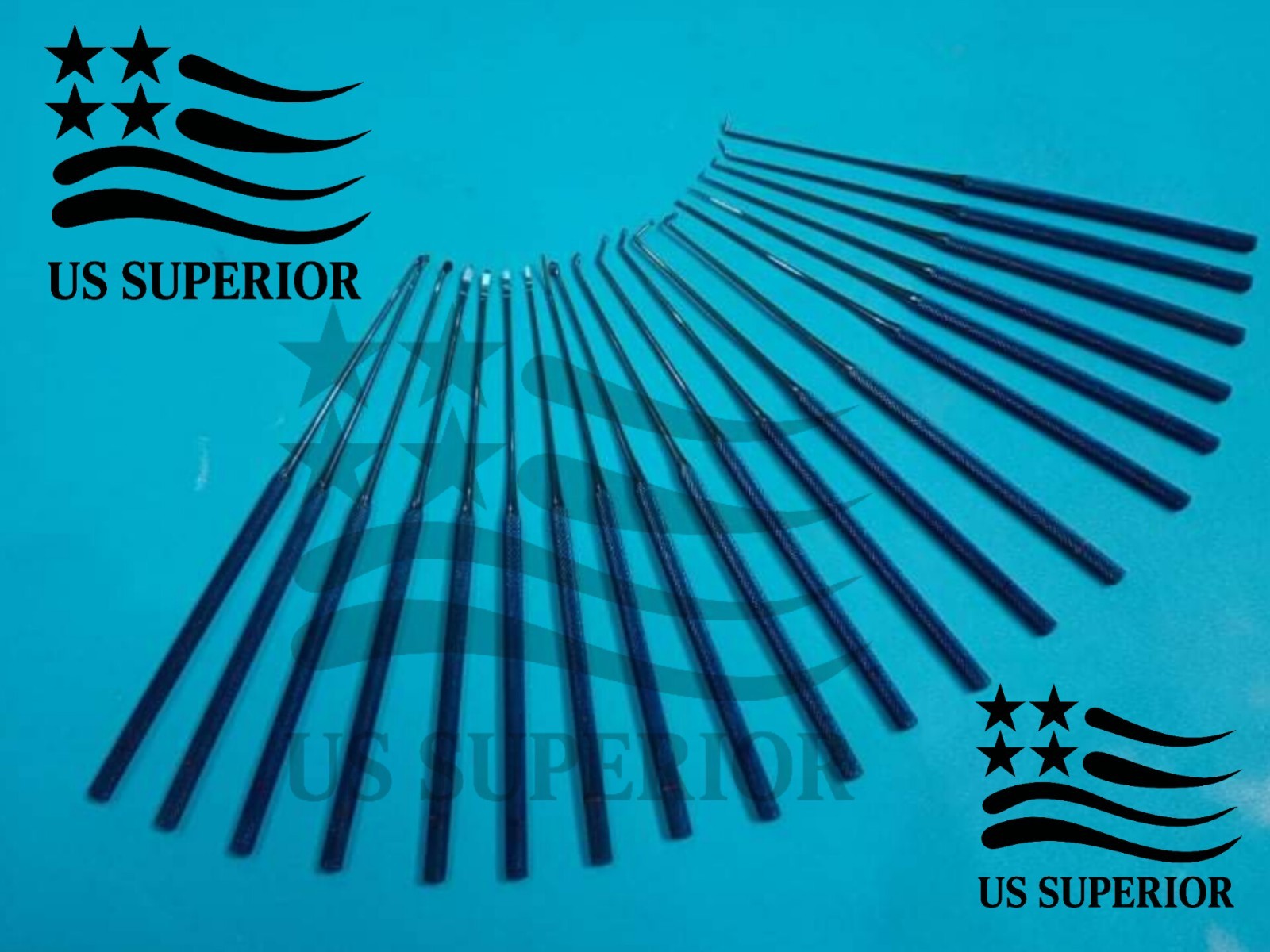 Rhoton Micro Dissector Expanded Set 20PCS German Stainless Steel Neurosurgery