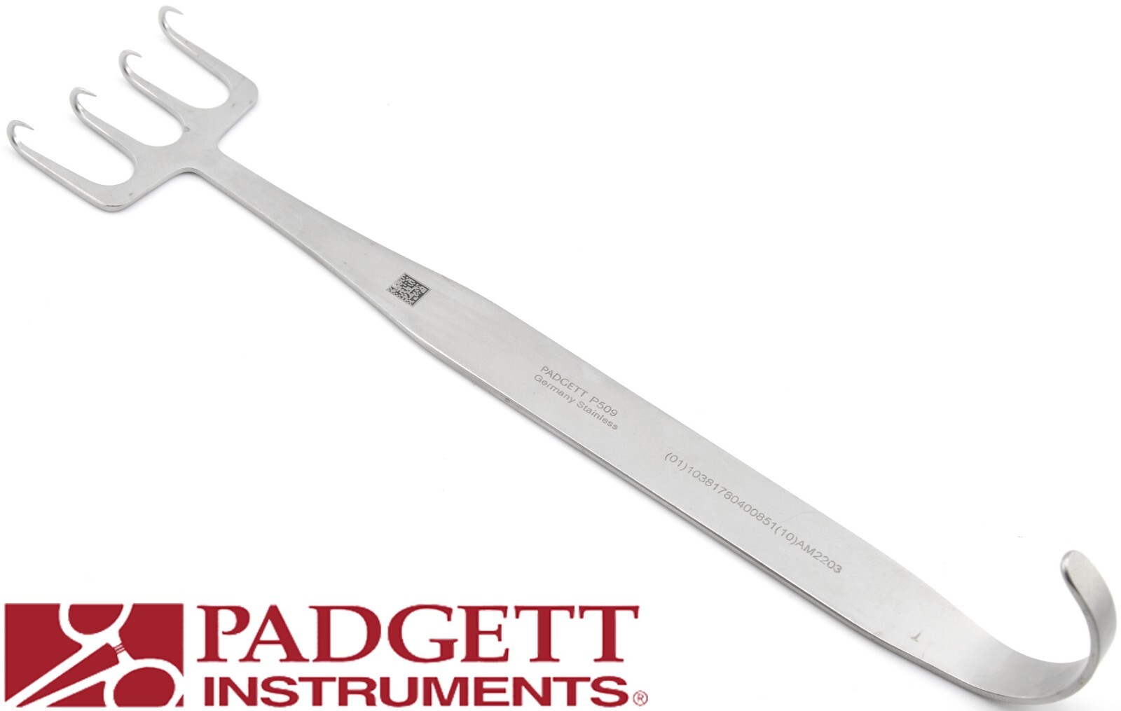 Padgett P509 Surgical Freeman Facelift Plastics Retractor 4 Prongs Hooks 1.5″ 7″