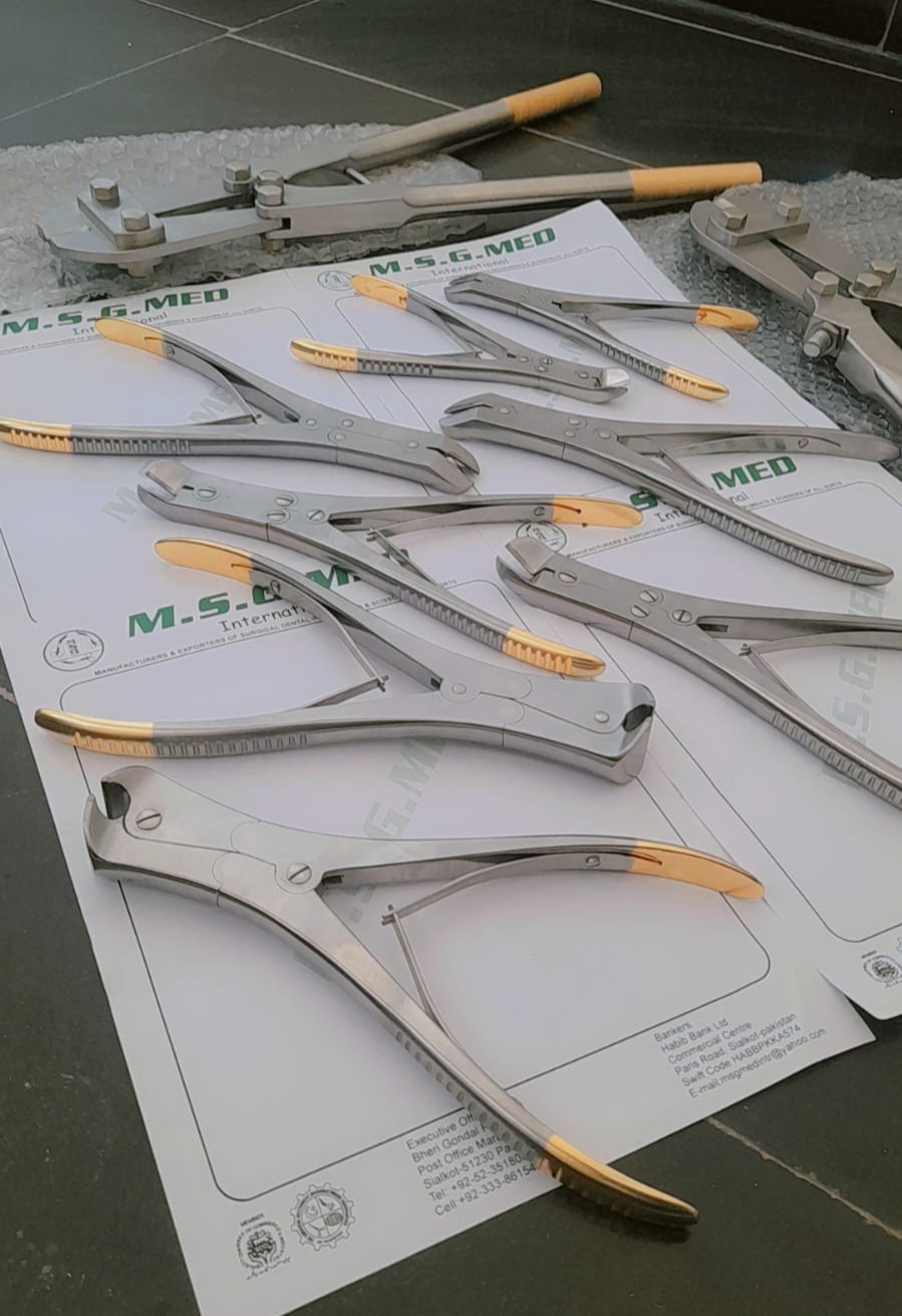 T/C Pin & Wire Cutters Double Action Set Orthopedic-Surgical-Instrument 2PCS Set