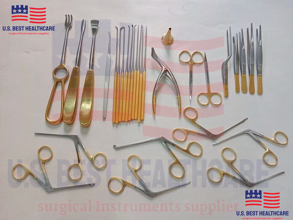 Tympanoplasty Myringoplasty Ear Reconstruction Surgery Instrument Set 31 Pcs ENT