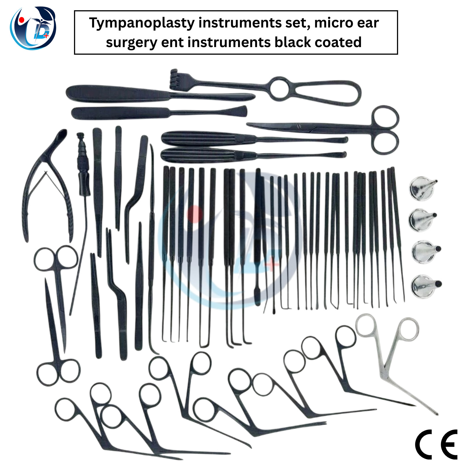 Tympanoplasty Instrument Set Micro Ear Surgery Black Coated ENT Instrument 30 Pc