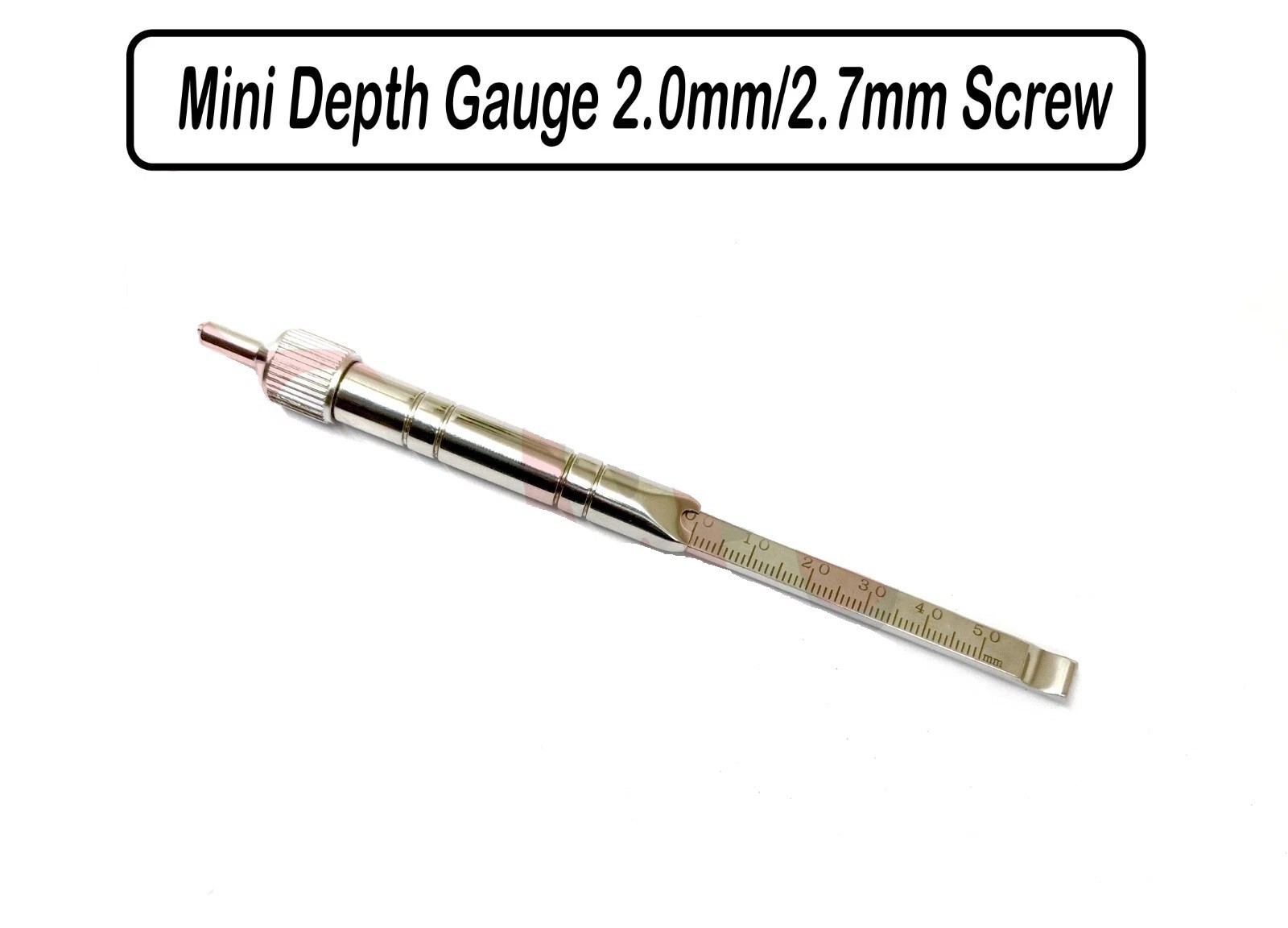 Veterinary Mini Depth Gauge 2.0mm/2.7mm orthopedic instrument 0- 50mm SS.