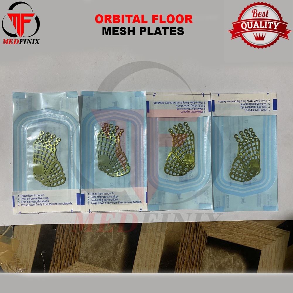 Orbital Floor (Eye) Mesh Plates Titanium Left , Right 4 Pcs
