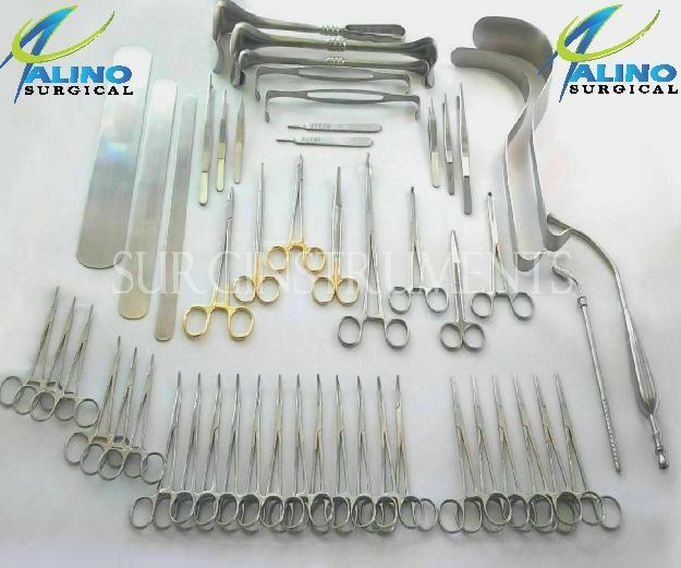 Basic Laparotomy Set 104 Pcs Surgical Instruments Surgery Medical Abdominal Gold
