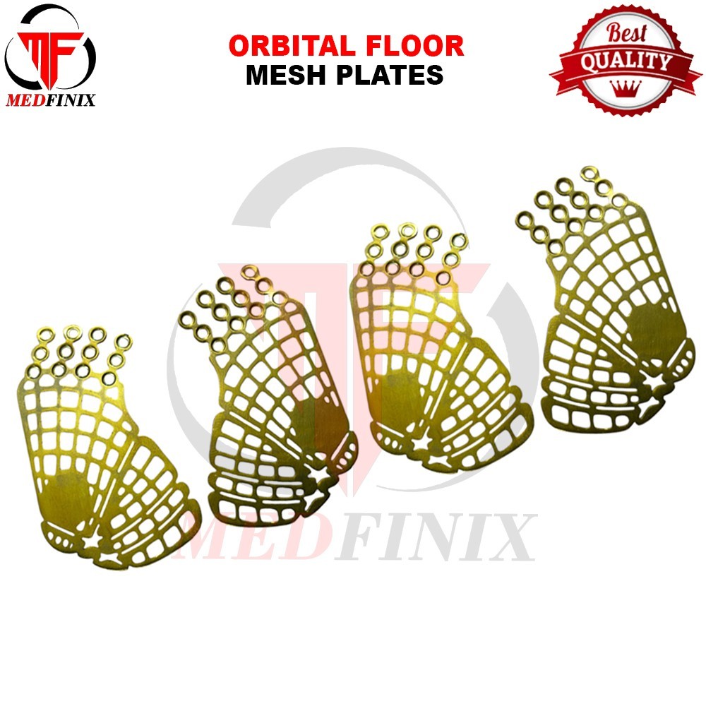 Orbital Floor (Eye) Mesh Plates Titanium Left , Right 4 Pcs