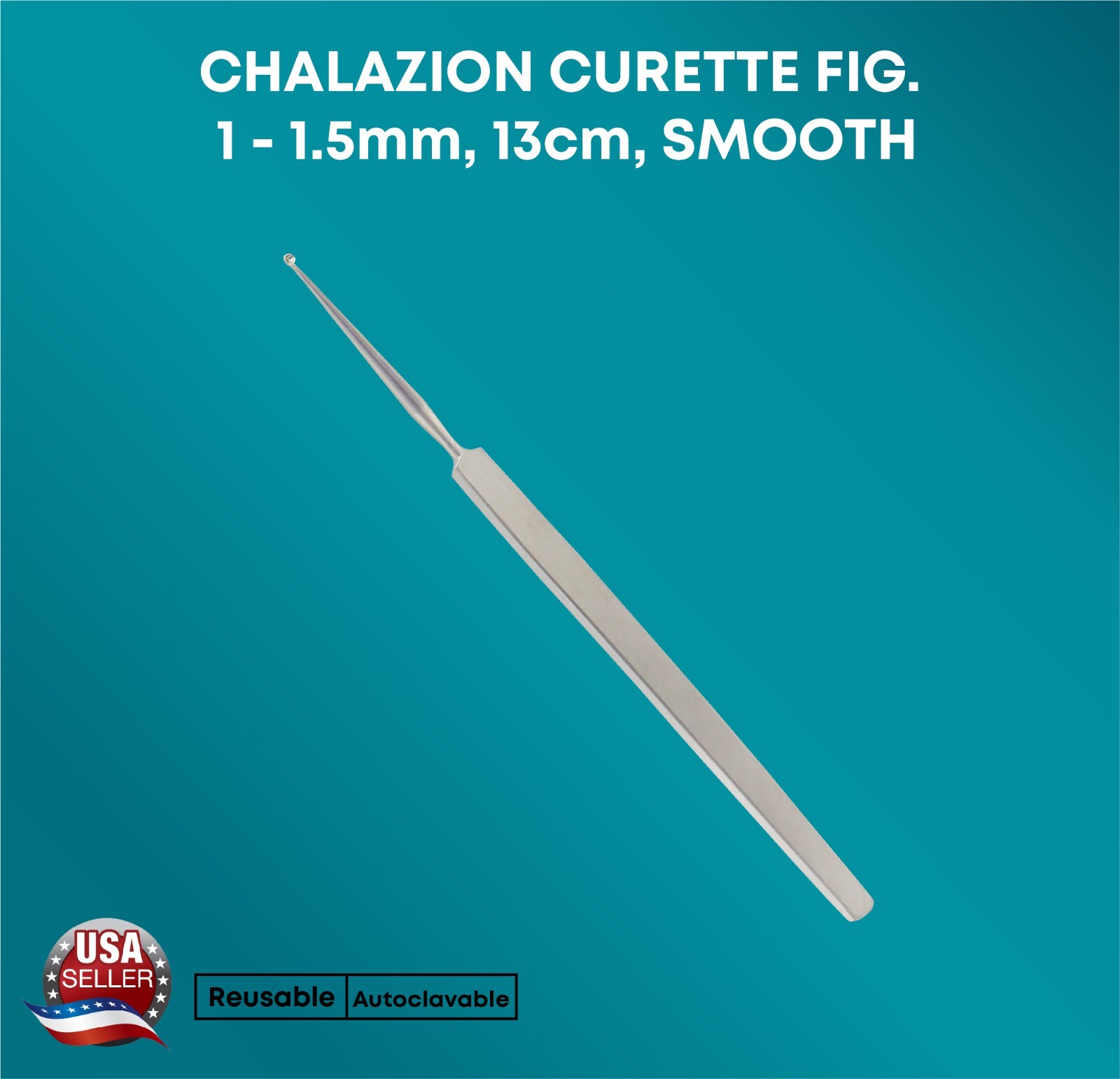 Herba Chalazion Curette 1.5mm # -1 Premium Stainless Steel Ophthalmic Eye Tools