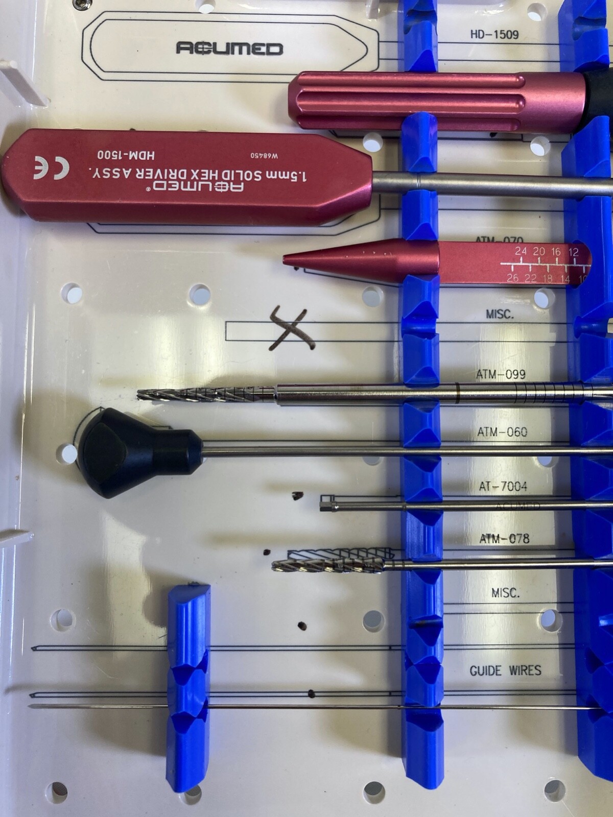 Acumed ATM-031 Mini Acutrak Instrument Set w/ Sterilization Case Orthopedics