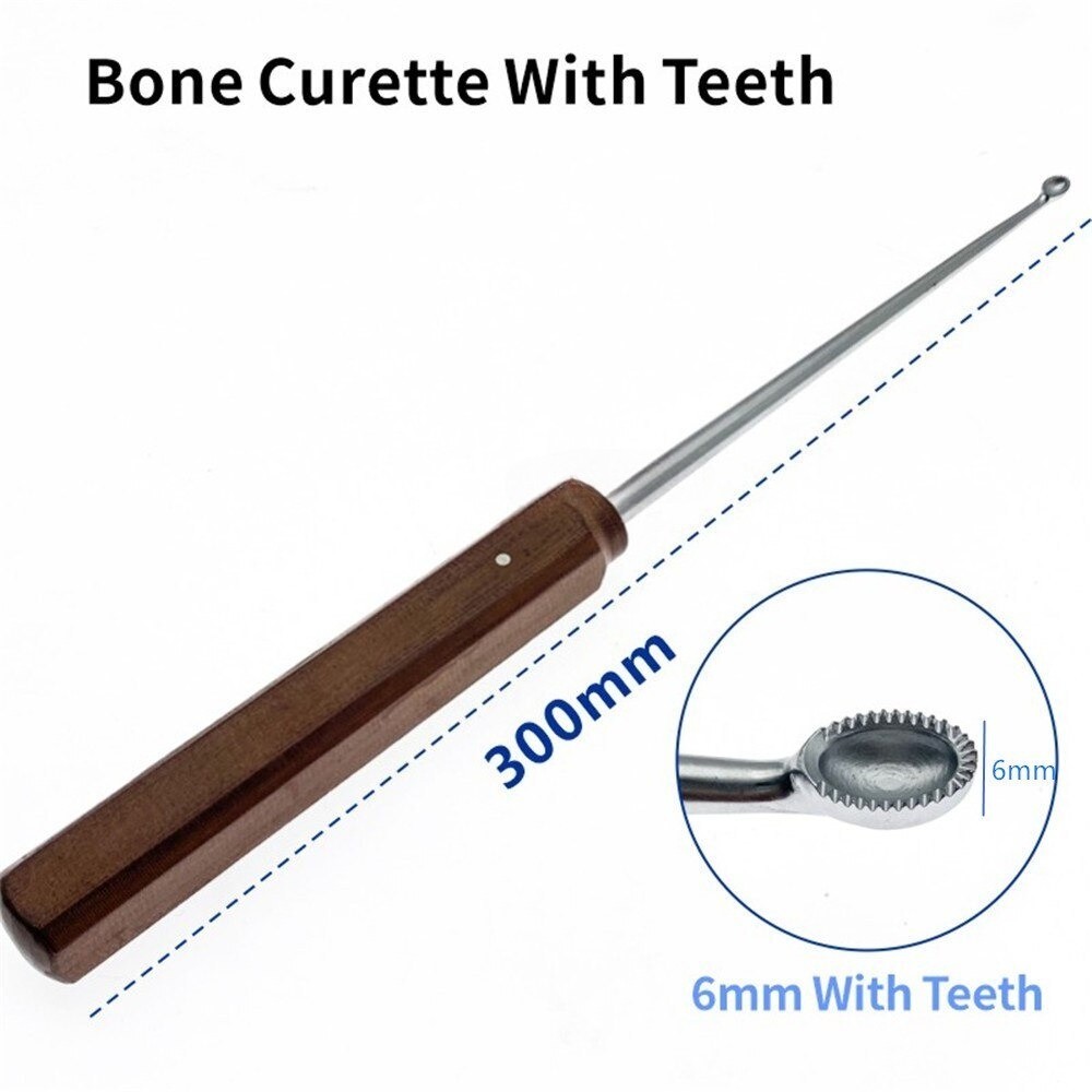 Orthopedics Bone Curette Bone Spoon with teeth Orthopedics surgical Instruments