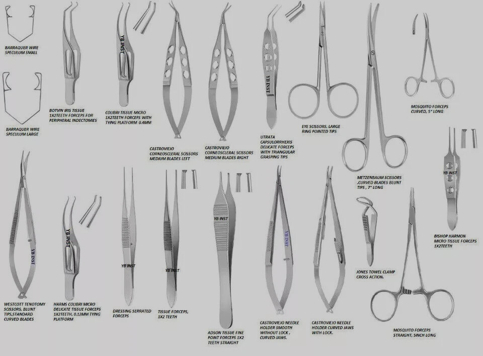 Eye Micro Minor Surgery Surgical Opthalmic Instrument Student Kit 20 Pcs Set