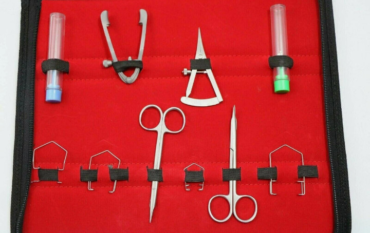 GERMAN 32 Pcs Ophthalmic Cataract Eye Micro Surgery Surgical Instruments SET Kit