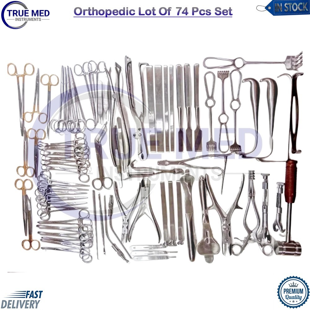 Basic Major Orthopedic Lot Of 74 Pcs Set Surgical Instruments