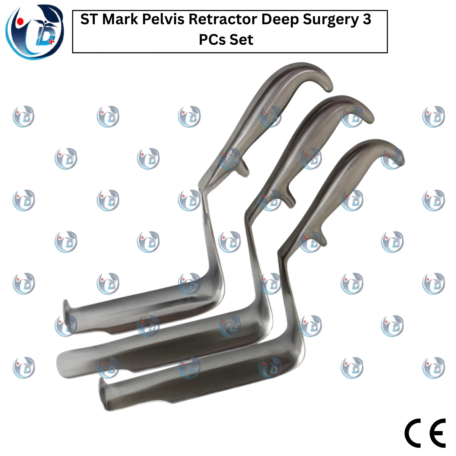 ST Mark Pelvis Retractor Deep Surgery 3 PCs Set Surgical Orthopedic Instruments
