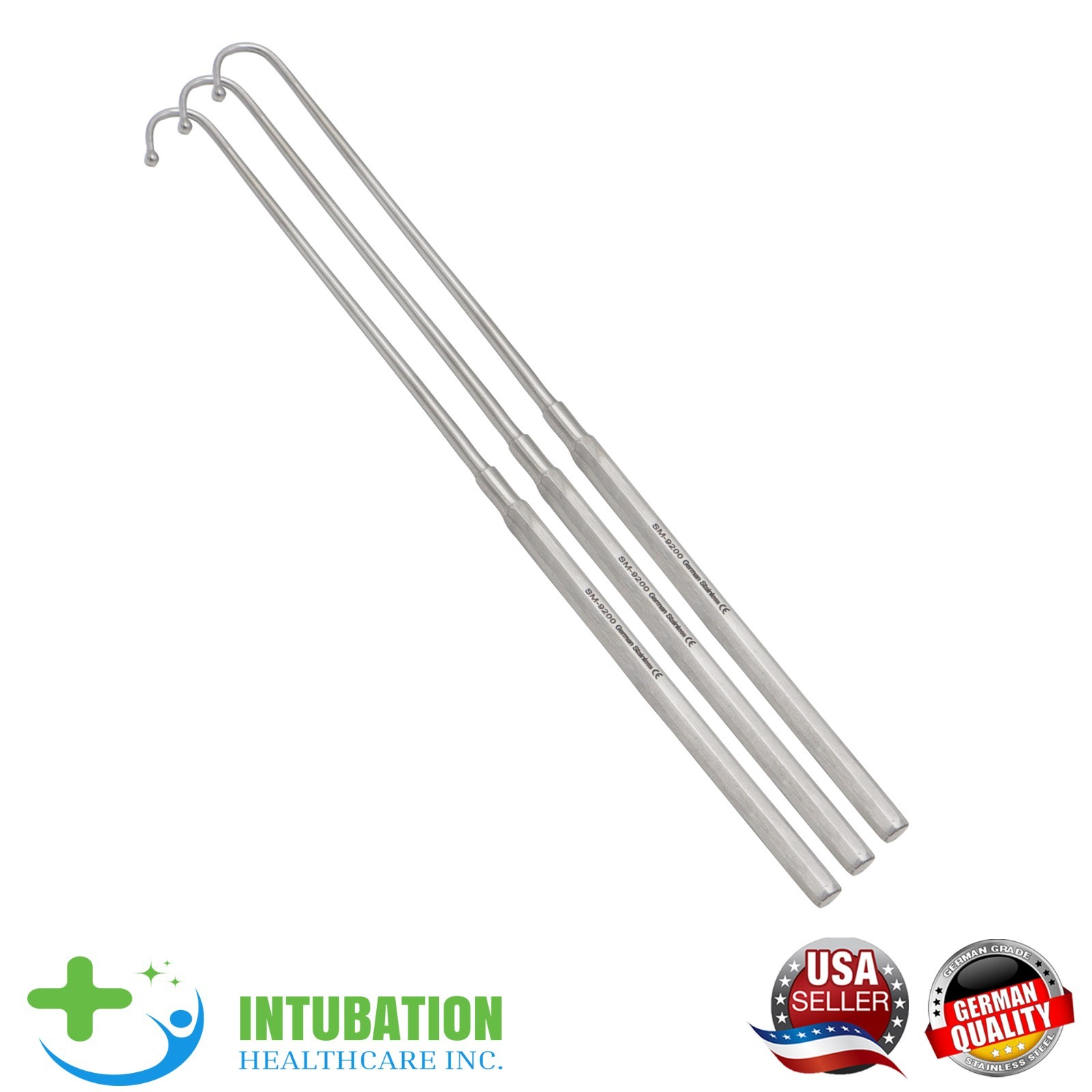 3 Pcs Covalt Spay Hook Stainless Veterinary surgical instruments German Grade