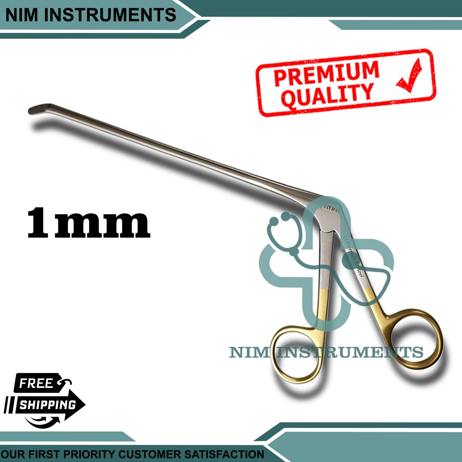 New Disc Forceps Down 7″ x 1mm Neuro & Ortho Surgical Instrument