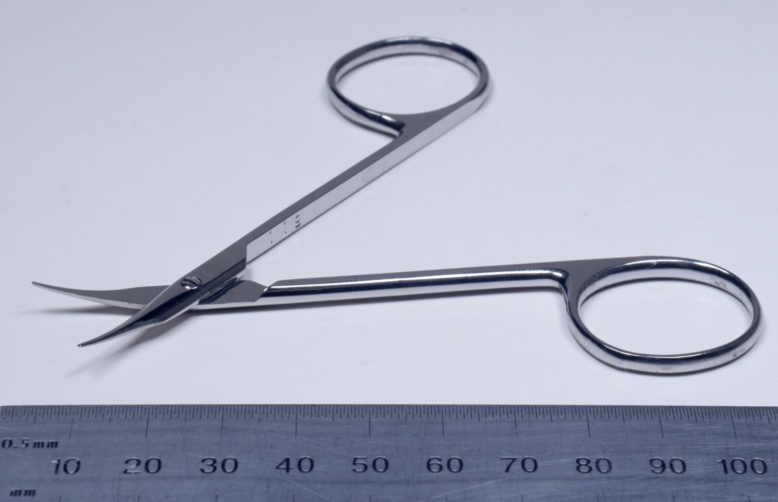 Tiemann #105-580 Strabismus Scissors 4½” Curved Stainless Steel Surgical