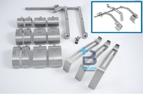 869_mBuxton Shoulder Retractor Frame with 3 middle blades and 12 swivel blades