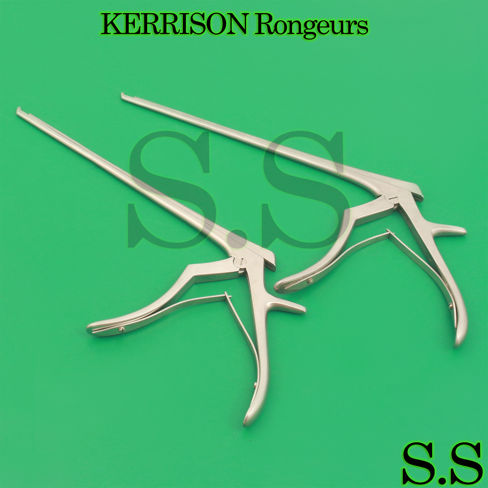 3 Pcs Surgical KERRISON Rongeurs 3mm Up 45° Forward Angled Shaft 8″ Instruments