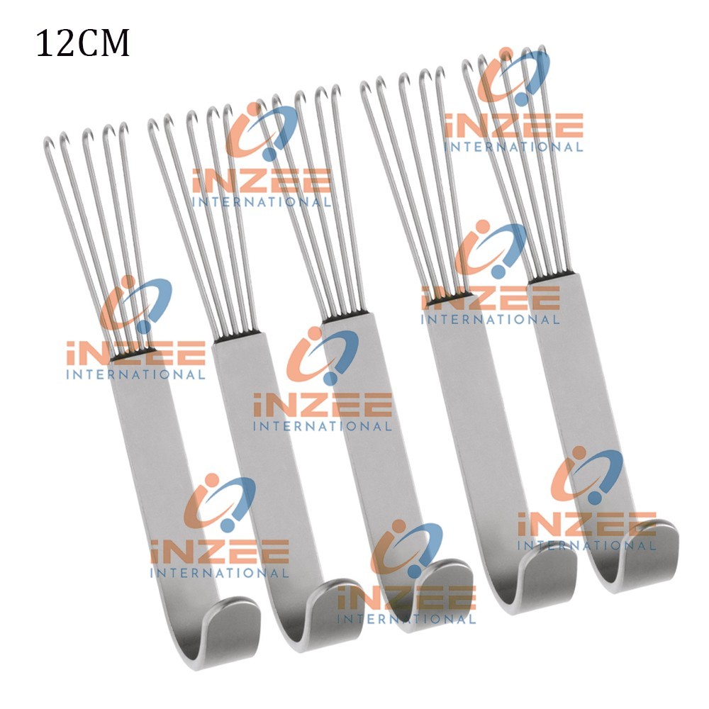 Anderson Bear Claw Retractor 12cm Set of 5 PCs SS Surgical Instruments By Inzee
