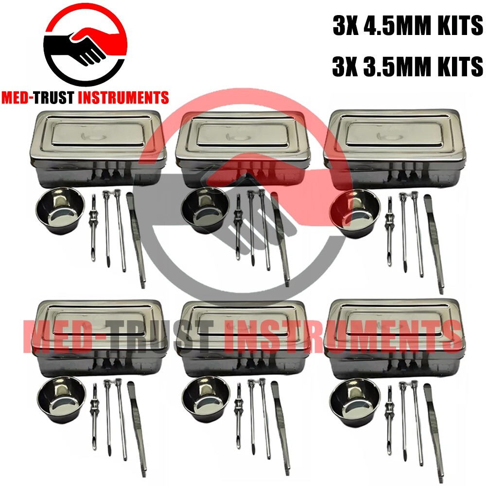 3.5 mm & 4.5mm HRT Trocars 6 sets Hormone Replacement Pellet Insertion Kit