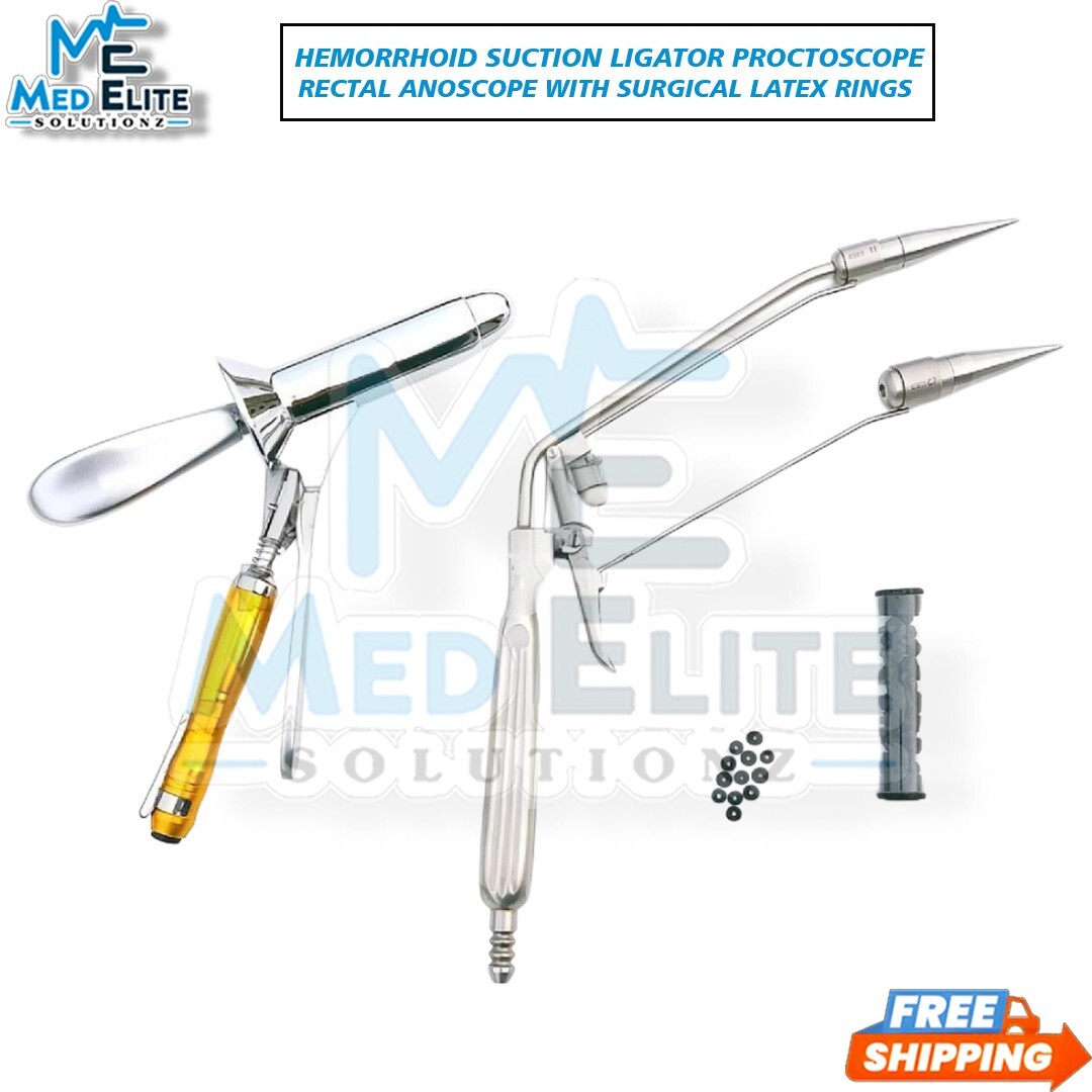 Hemorrhoid Suction Ligator Proctoscope Rectal Anoscope With Surgical Latex Rings