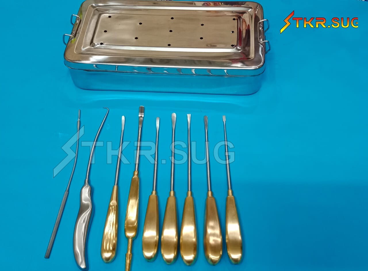 Daniel Endoscopic Forehead Lift Dissectors 10 Pcs Set Ficial Plastic Surgery