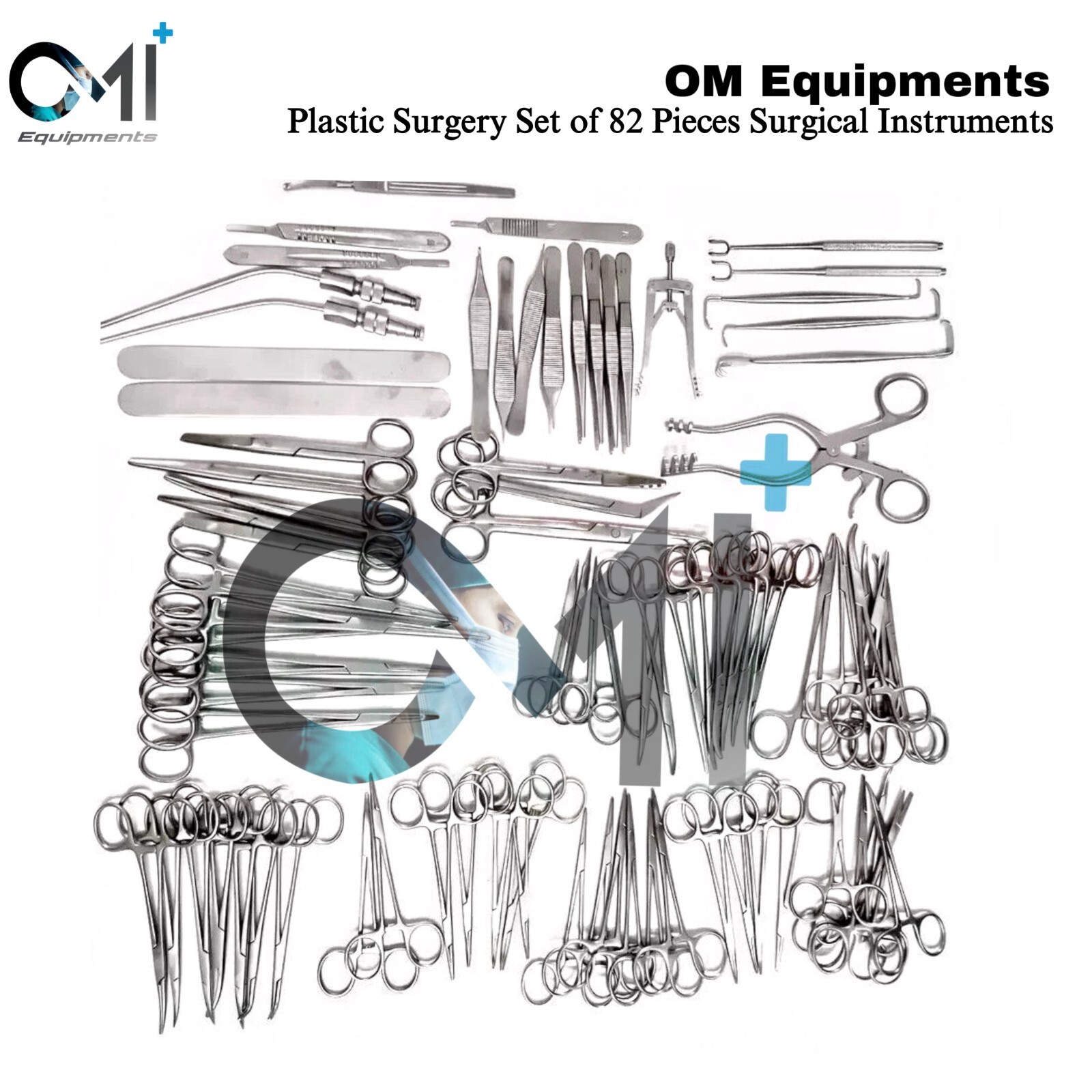 82 Pcs Plastic Surgery Set of Surgical instruments Premium Grade Stainless Steel
