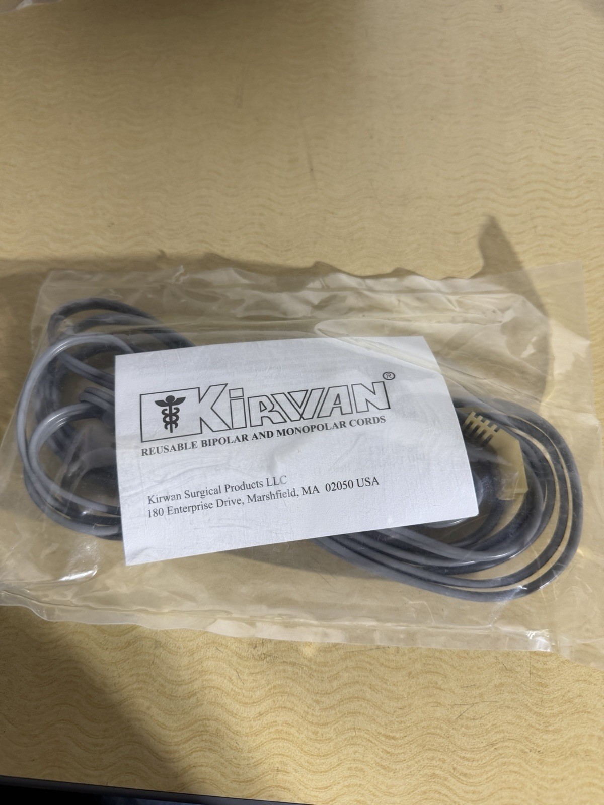 REUSABLE SEALED Bipolar Silicone 12’ Cord 10-6075 Kirwan OMS Type Phaco Machine