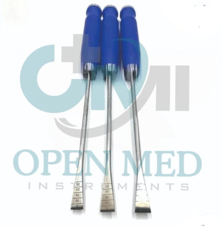3 Pcs Bone Osteotome 13 mm, 15 mm, 16 mm Size 33 cm, Orthopedic Instruments