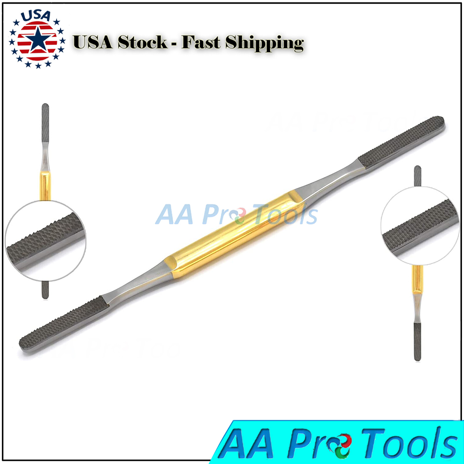 AAProTools Fomon Nasal Rasp – Tungsten Carbide Tip 8″ for Rhinoplasty Instrument