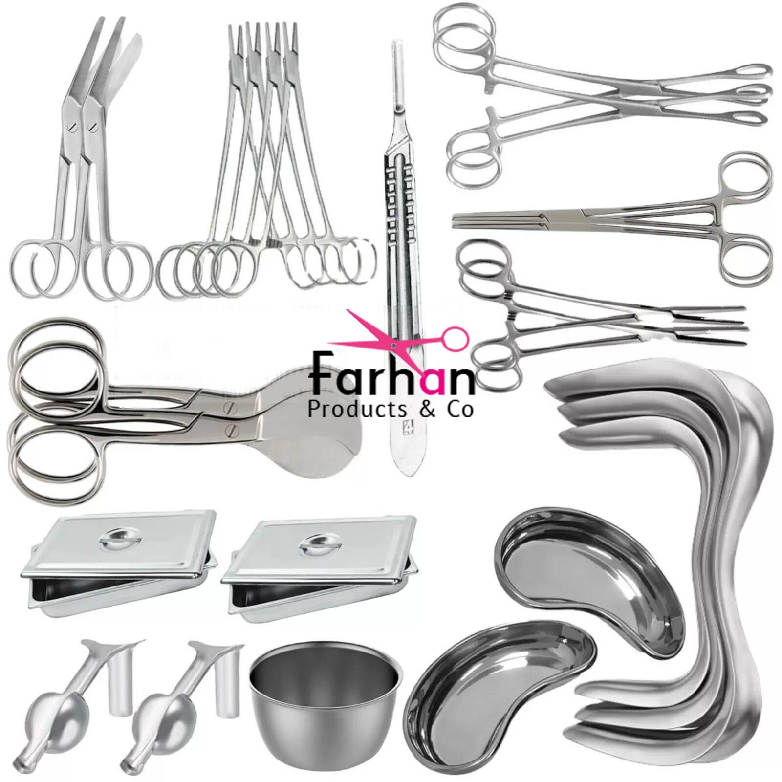 NORMAL DELIVERY INSTRUMENT SET 25UNITS LIKE GYNECOLOGY SURGERY FOR HOSPITAL