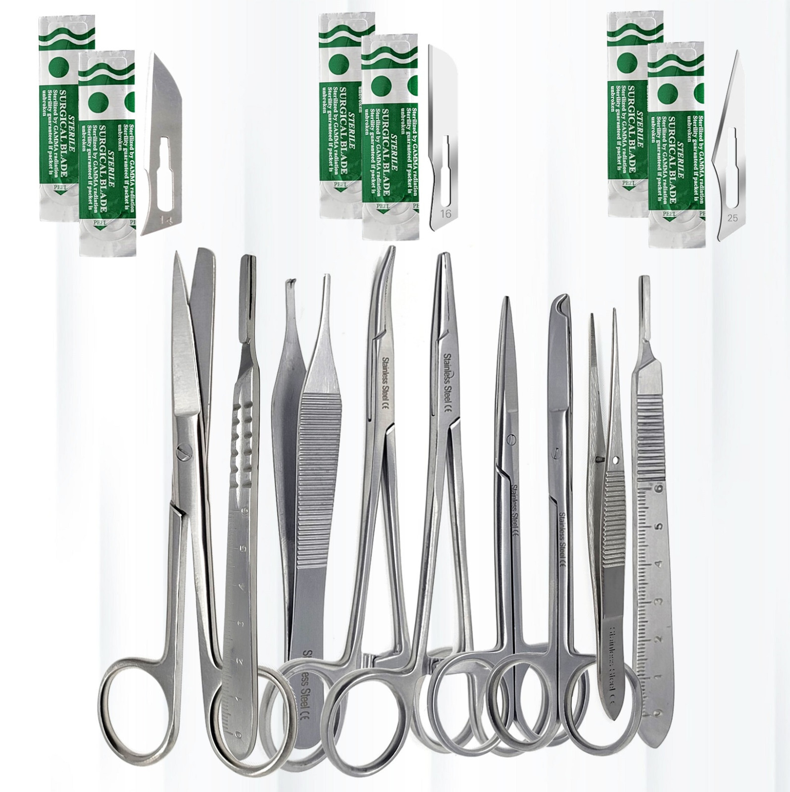 39x PREMIUM GRADE LACERATION SUTURE KIT SURGICAL STAINLESS STEEL INSTRUMENTS SET