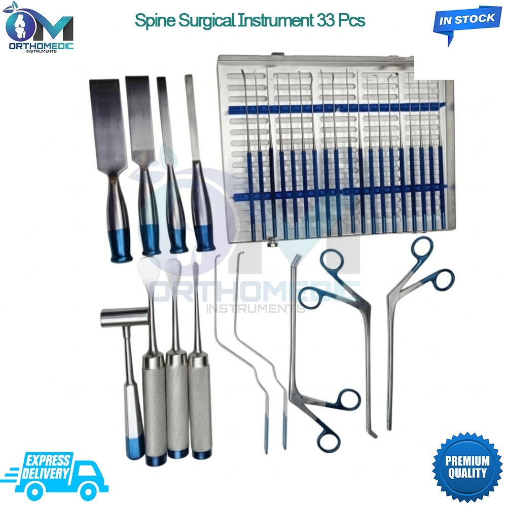 Basic Craniotomy Orthopedic Spine Surgical Instrument 33 Pcs Set Premium Quality