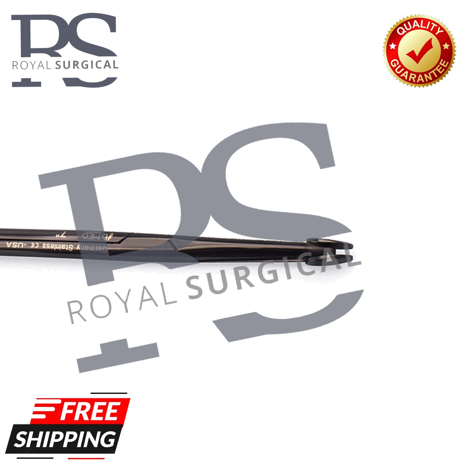 Set of 3pcs Trepsat Facial Flap dissector scissors,10mm,15mm,20mm length Black