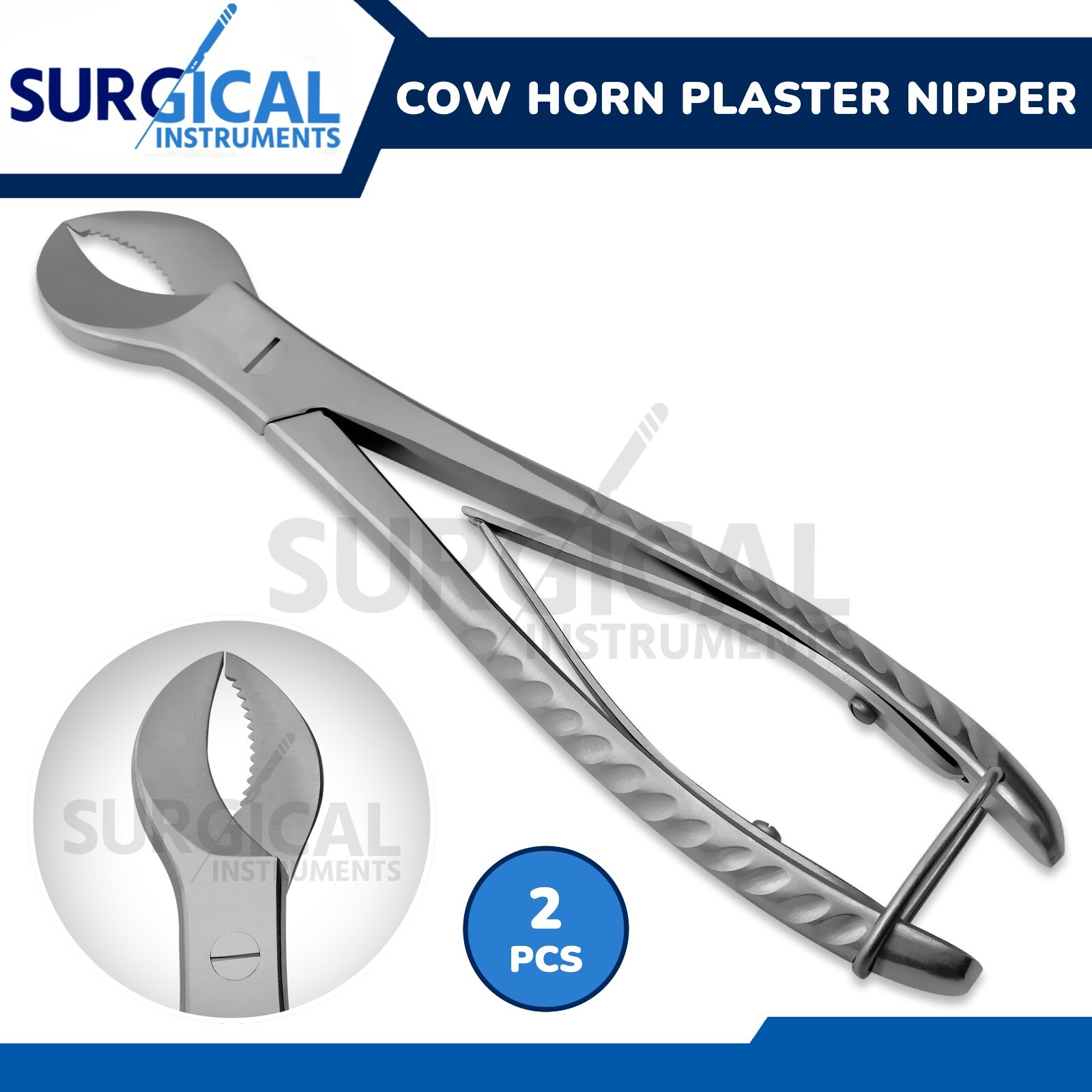 2 Pcs Cow Horn Plaster Nipper Surgical Dental Instruments Stainless German Grade