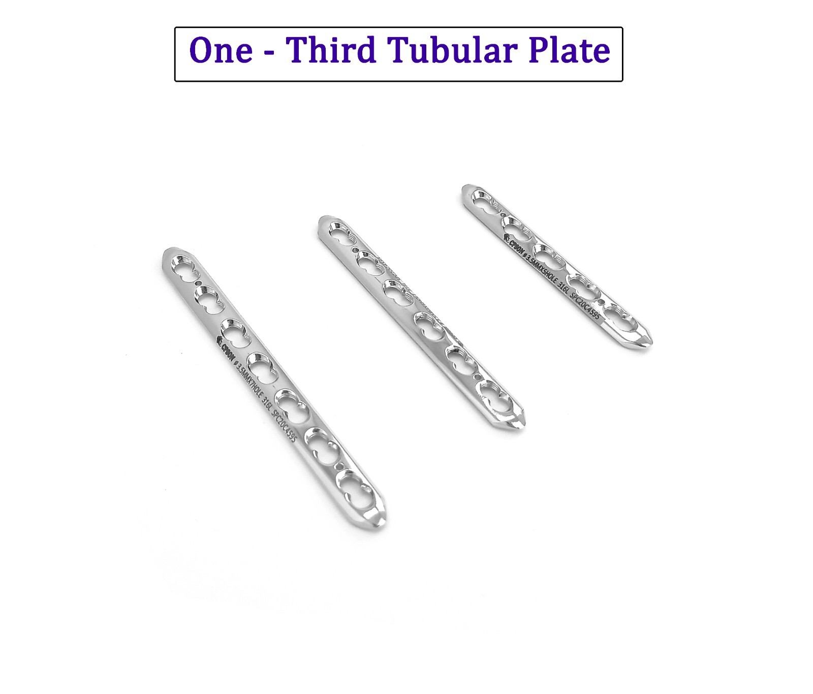 Veterinary One third tubular locking plate 3.5mm lot of 10 pcs