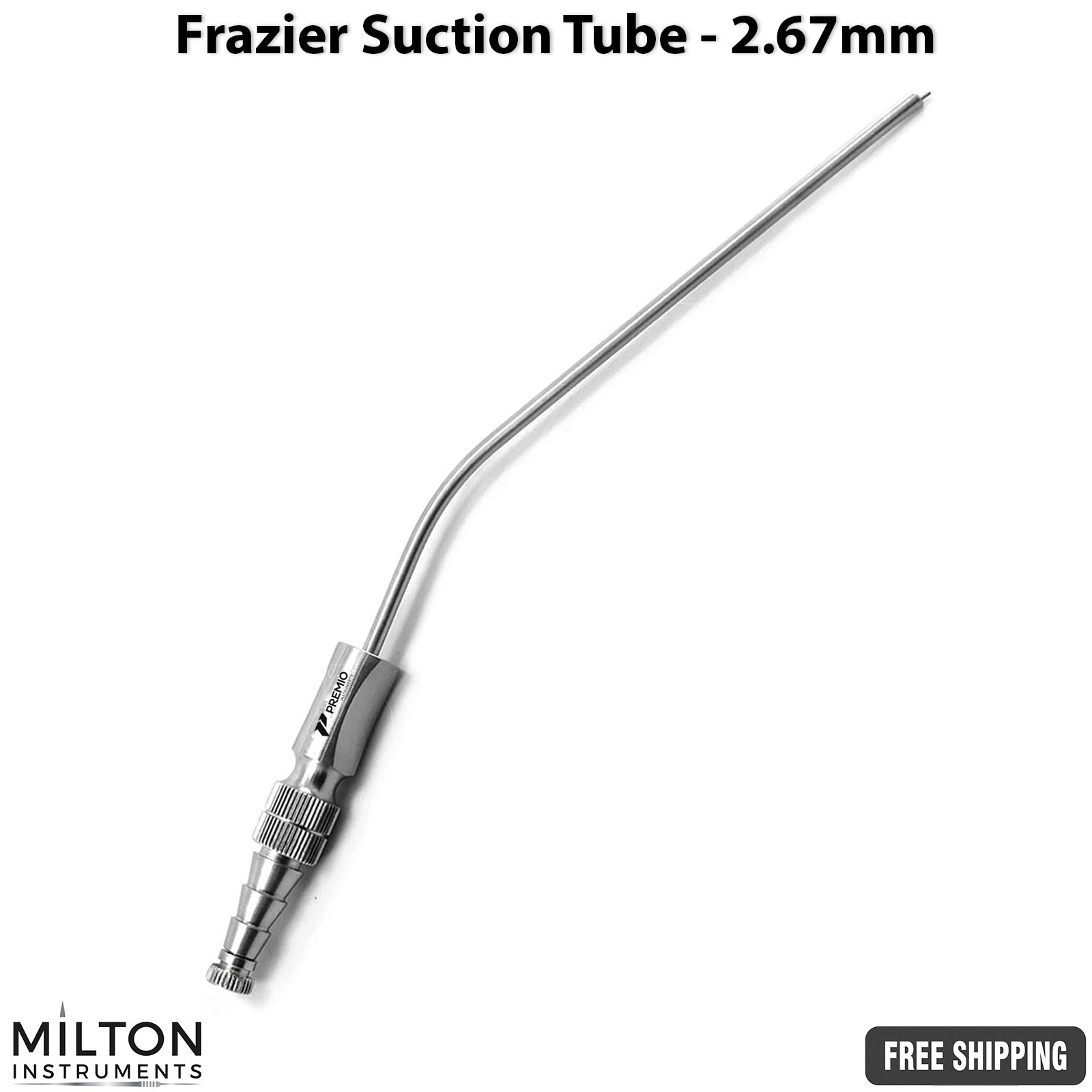 Frazier Suction Tube 2.67mm ENT Surgical Aspirator Dental CE Stainless Steel