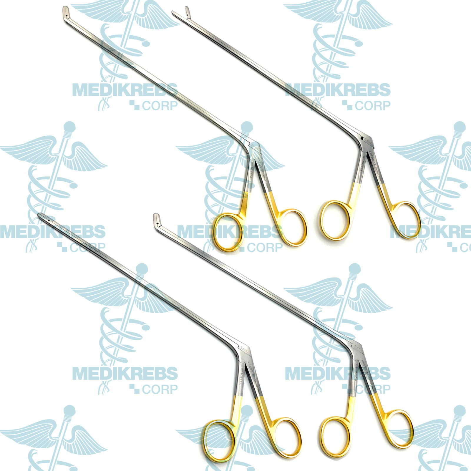 Laminectomy Intervertebral Disc Rongeur Set Straight, Up 2 mm, 3 mm x 22 cm