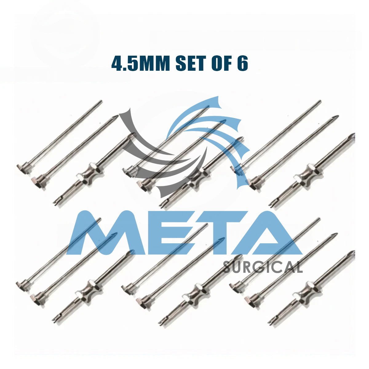 Set Of 6 HRT TROCAR 4.5mm Cannula & Obturator