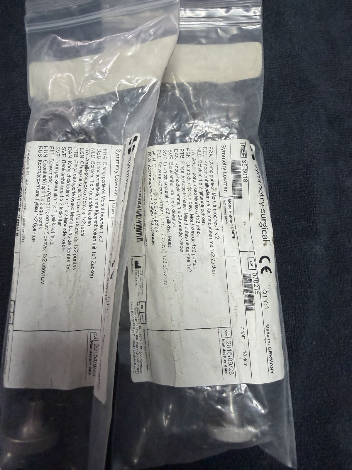 Symmetry Surgical Lowman Bone Holding Clamp 1×2 7 1/4in 35-8018 Orthopedic (2)