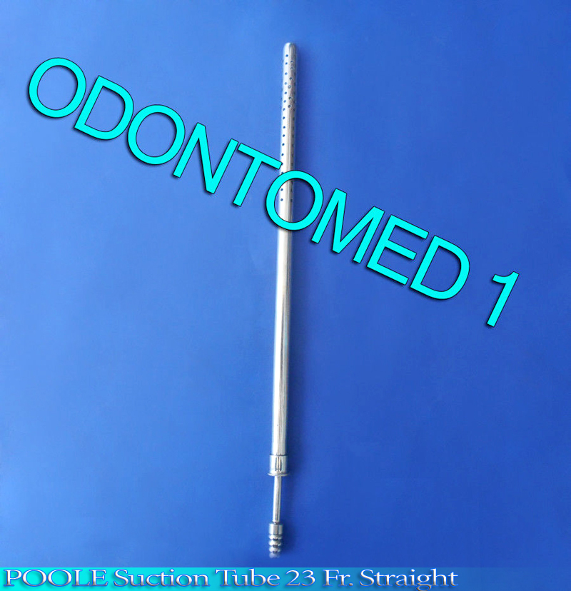 3 POOLE Suction Tube 23 Fr. STRAIGHT SURGICAL MEDICAL INSTRUMENTS