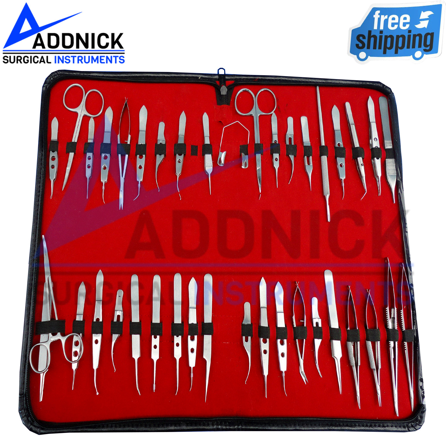40 Pieces Eye Micro Minor Surgery Kit Surgical Instruments