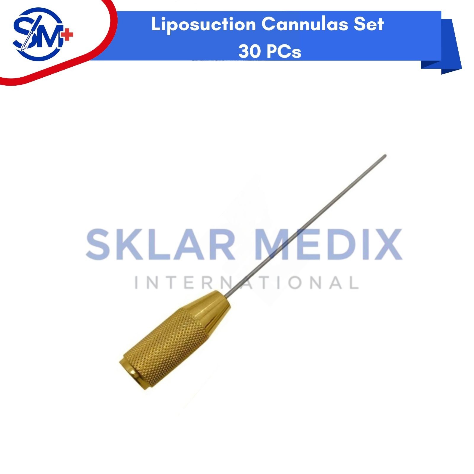 Liposuction Cannulas Set with Handle 30 Pcs , Cosmetic Surgery , Premium Quality