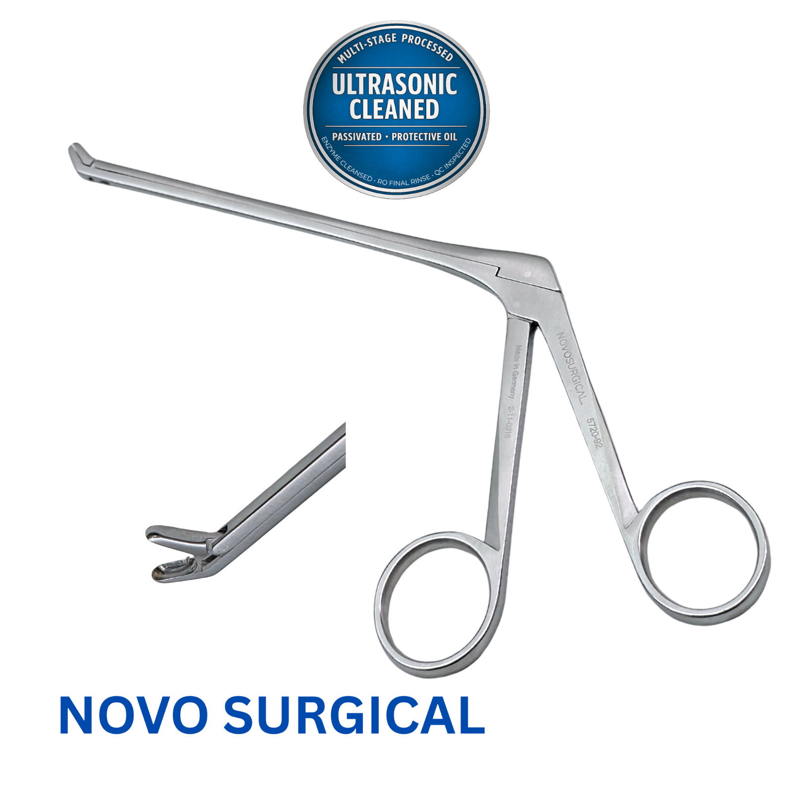 NOVO SURGICAL 5720-92 Rongeur 45° Up, 3mm x 8mm cup 140mm – Ultrasonic Clean