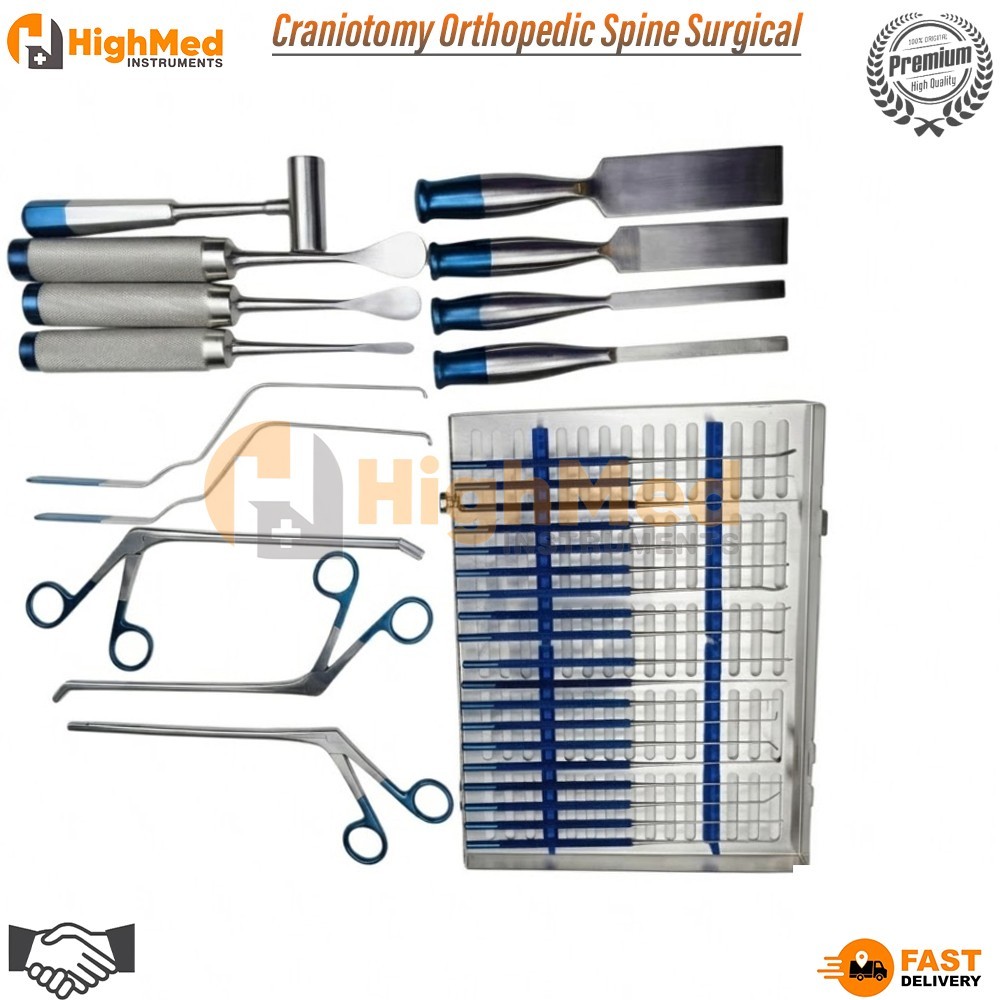 Basic Craniotomy Orthopedic Spine Surgical Instrument 33 Pcs Set Premium Quality